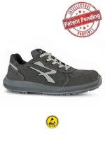 U-power scarpa Avion antinfortunistica bassa, leggera e comoda u power della linea Red UP, con tomaia in pelle nabuk naturale bottalato, traspiranti, idrorepellente, puntale in alluminio, antiperforazione, antiscivolo e suola PU/PU High Rebound in Elastopan di Basf S3 SRC ESD