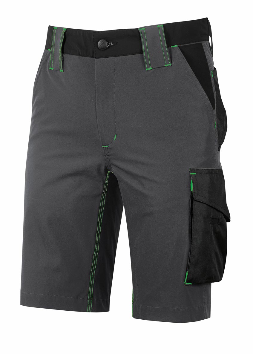 Pantalone corto da lavoro U-power Mercury grigio/verde