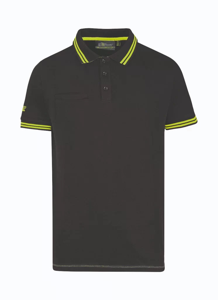 Polo manica corta U-power Way Black carbon