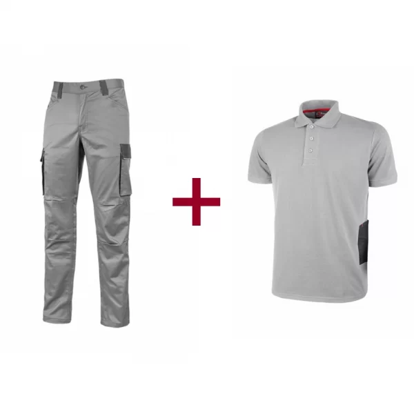 Pantalone Crazy grigio + polo Gap grigio