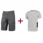 Pantalone corto Summer grigio + t-shirt Road grigio chiaro