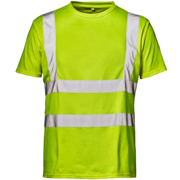 T-shirt Mistral Giallo fronte con bande rifrangenti