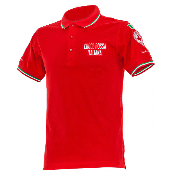 Maglia Polo CRI N3 Rossa MC unisex a manica corta
