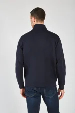 UPOWER Felpa Da Lavoro Invernale Dike Lion – Girocollo Con Rinforzi E Zip, 70% Cotone, Blu (Taglia M) - 2
