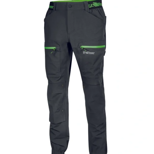 Pantalone Harmony Asphalt Grey Green U-Power da lavoro elasticizzati e traspiranti.