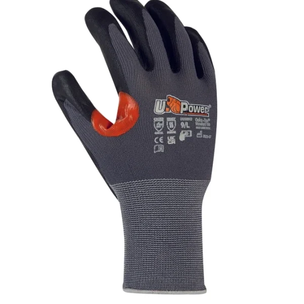Guanti Da Lavoro Resistenti Al Taglio Ultimate Industrial Kutlass PU300/07 – Rivestimento In PU, Taglia 7/S, Grisi, 1 Paio, Antiscivolo - 2