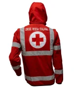 Giacca Operativa Croce Rossa Italiana Tessuto elasticizzato con cappuccio - immagine 8