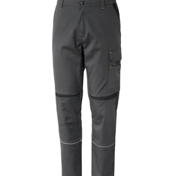 Pantalone da lavoro Dakar elasticizzato multitasche con dettagli rifrangenti e vestibilità ergonomica – tessuto resistente poliestere cotone elastane