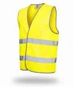 Gilet alta visibilità giallo Blast con bande riflettenti e chiusura velcro certificato EN ISO 20471