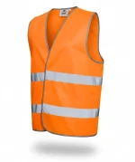 Gilet alta visibilità Arancione Blast con bande riflettenti e chiusura velcro certificato EN ISO 20471