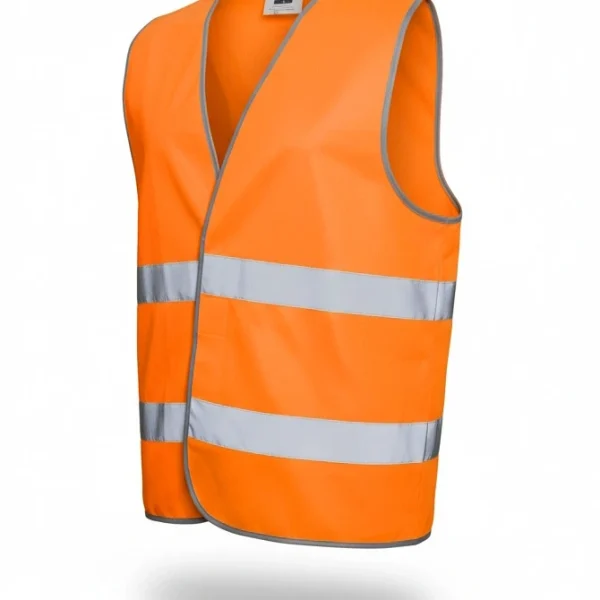 Gilet alta visibilità Arancione Blast con bande riflettenti e chiusura velcro certificato EN ISO 20471