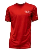 T-shirt Croce Rossa rossa Italiana con emblema CRI sul petto, maglietta per volontari e soccorritori.