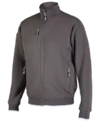 Felpa da lavoro U-Power Wasp full zip senza cappuccio con tre tasche con zip e inserti a contrasto